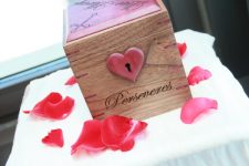 Hand carved hearts from purpleheart wood