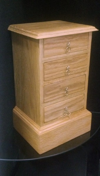 Tall Oak Jewelry Box