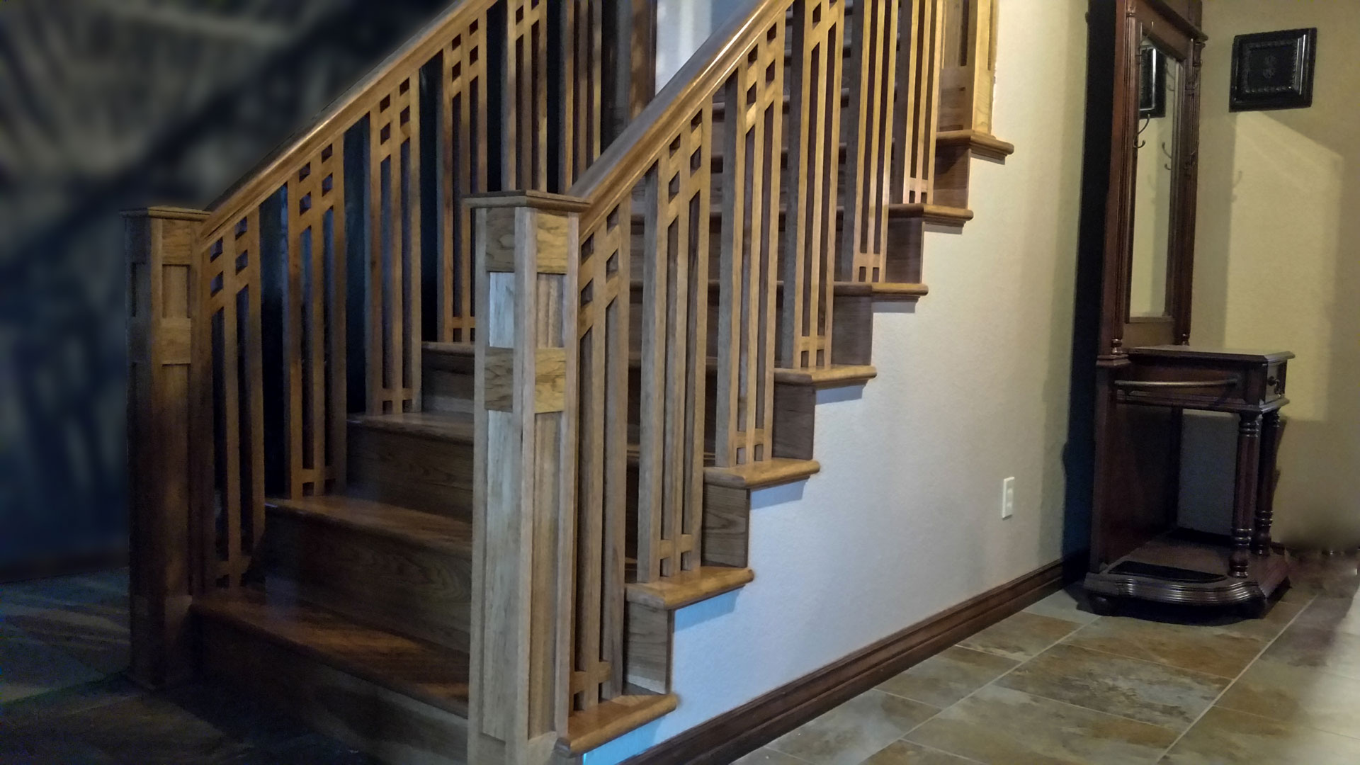 Craftsman Style Handrail and Staircase